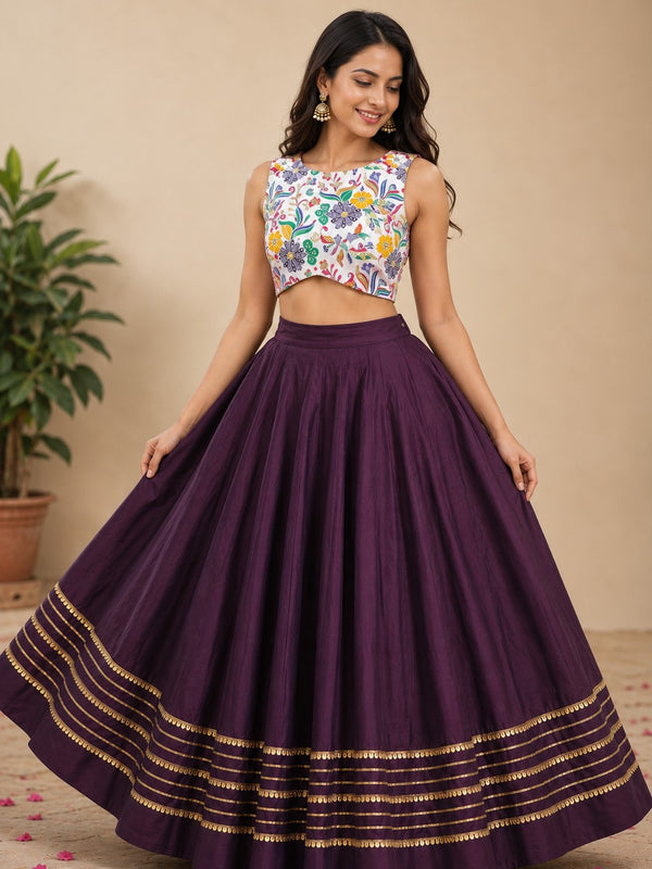 Cotton Silk Stitched Only Lehenga