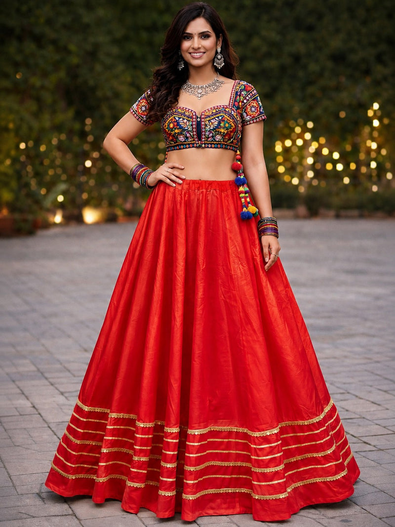 Cotton Silk Stitched Only Lehenga