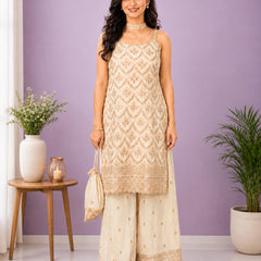 Women's Festive Embroidered Kurta Set with Dupatta