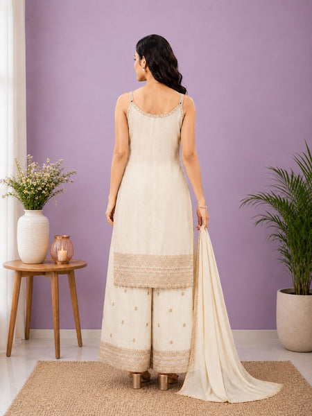 Women's Festive Embroidered Kurta Set with Dupatta