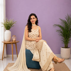 Women's Festive Embroidered Kurta Set with Dupatta