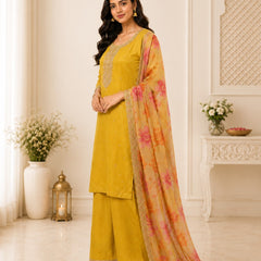 Women's Festive Embroidered Kurta Set with Dupatta