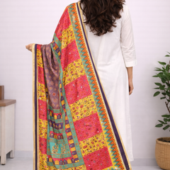 Royal Multicolor Traditional Printed Dupatta DB3012