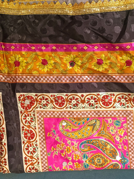 Multicolor Printed Ethnic Dupatta with Floral, Paisley & Decorative Border Design DB3007
