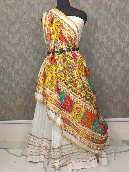 Multicolor Heritage Print Designer Dupatta DB3015