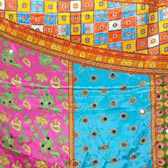 Multicolor Printed Patchwork Dupatta with Floral, Paisley & Geometric Ethnic Designs DB3010
