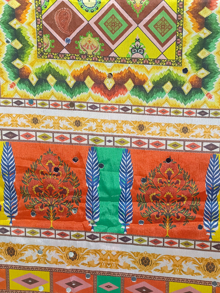 Multicolor Heritage Print Designer Dupatta DB3015