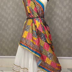 Multicolor Patchwork Printed Designer Dupatta DB3018