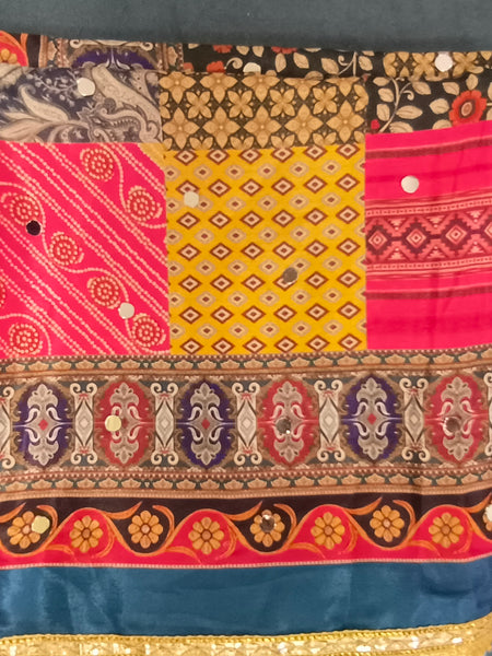 Multicolor Patchwork Printed Designer Dupatta DB3018
