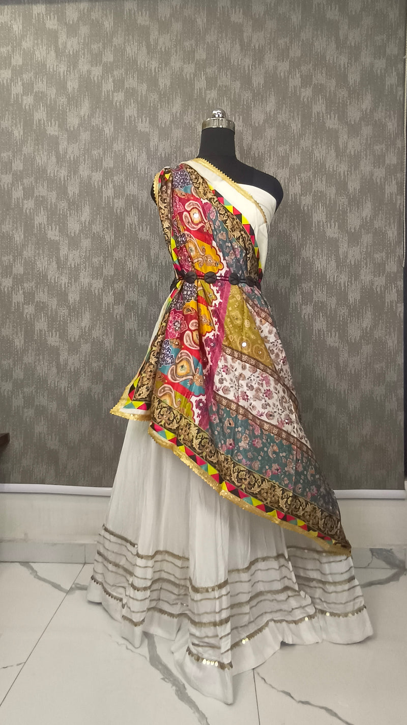 Multicolor Floral & Traditional Print Designer Dupatta DB3020