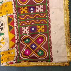 Multicolor Kutch-Inspired Elephant & Geometric Printed Designer Dupatta DB3028