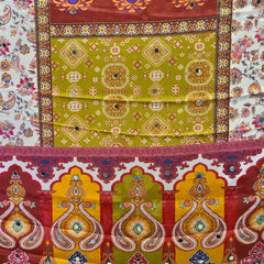 Multicolor Floral & Traditional Print Designer Dupatta DB3020