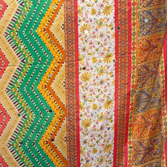 Multicolor Chevron & Floral Printed Designer Dupatta DB3026