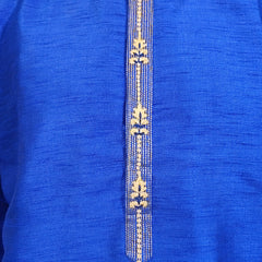 DESI BUTIK Men's Blue Embroidered Kurta Set