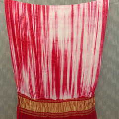 Desi Butik Women’s Gaji Silk Red Tie Dye Dupatta DB2267