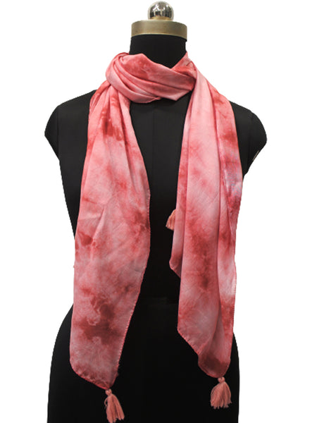 Splendid Beige Tie Dye Muslin Everyday Scarves/Stoles for Women SC100