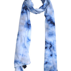 Beautiful Dark Blue Tie Dye Muslin Everyday Scarves/Stoles for Women SC101