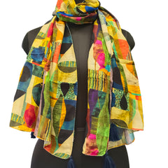Dazzling Multicolor Printed Muslin Everyday Scarves/Stoles for Women SC110