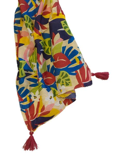 Dazzling Multicolor Printed Muslin Everyday Scarves/Stoles for Women SC111