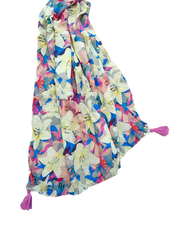 Dazzling Multicolor Printed Muslin Everyday Scarves/Stoles for Women SC116