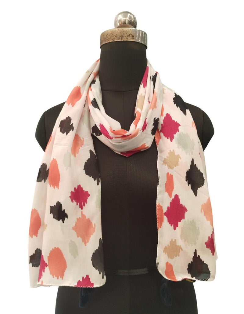 Dazzling Multicolor Printed Muslin Everyday Scarves/Stoles for Women SC118