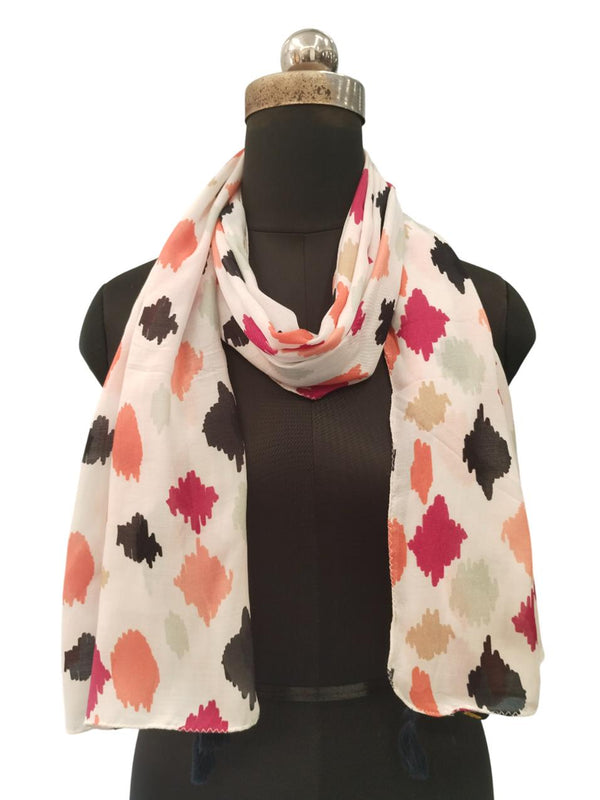 Dazzling Multicolor Printed Muslin Everyday Scarves/Stoles for Women SC118