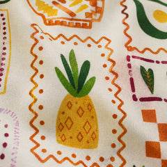 Women Tropical Fruit Print Soft Cotton Scarf SC129