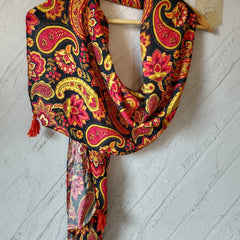 Appealing Black Printed Muslin Everyday Scarves/Stoles for Women SC27