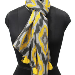Decent Multicolor Printed Muslin Casual Scarves/Stoles for Women SC29