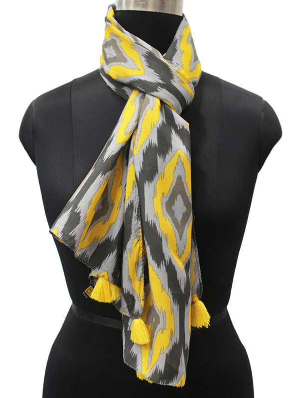 Decent Multicolor Printed Muslin Casual Scarves/Stoles for Women SC29