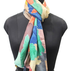 Splendid Multicolor Printed Muslin Regular Wear Scarves/Stoles for Women SC32