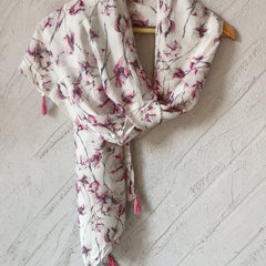 Dazzling Multicolor Printed Muslin Regular Wear Scarves/Stoles for Women SC45