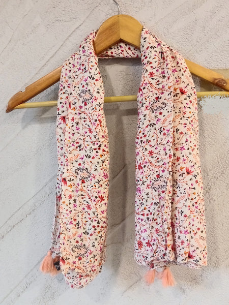 Appealing Multicolor Printed Muslin Designer Scarves/Stoles for Women SC5