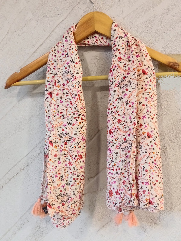 Appealing Multicolor Printed Muslin Designer Scarves/Stoles for Women SC5