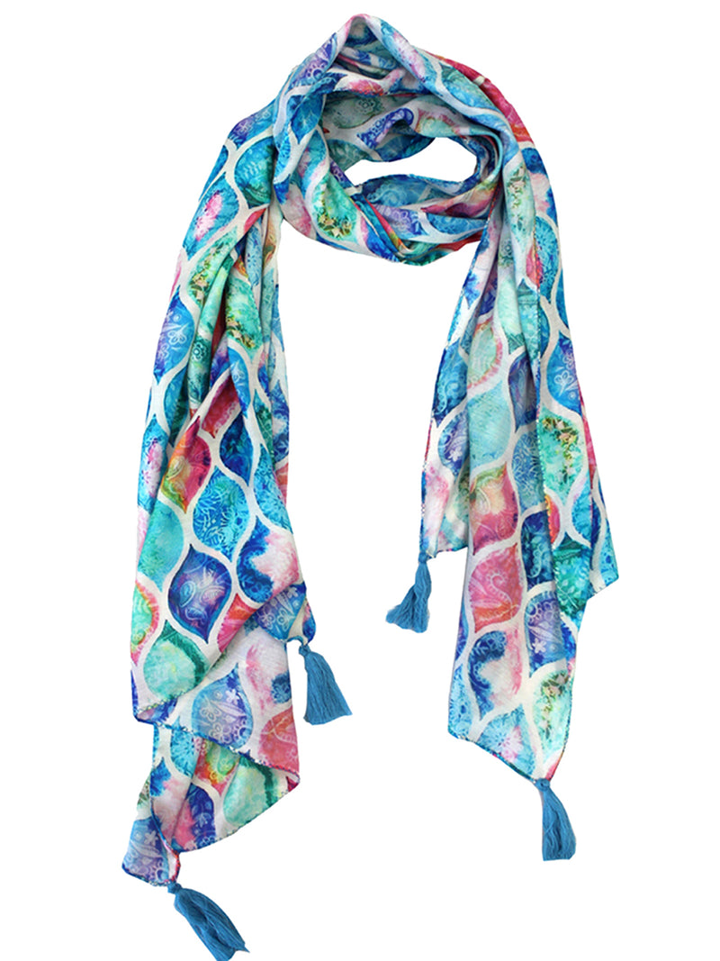 Classy Multicolor Printed Muslin Designer Scarves/Stoles for Women SC50
