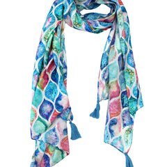 Classy Multicolor Printed Muslin Designer Scarves/Stoles for Women SC50