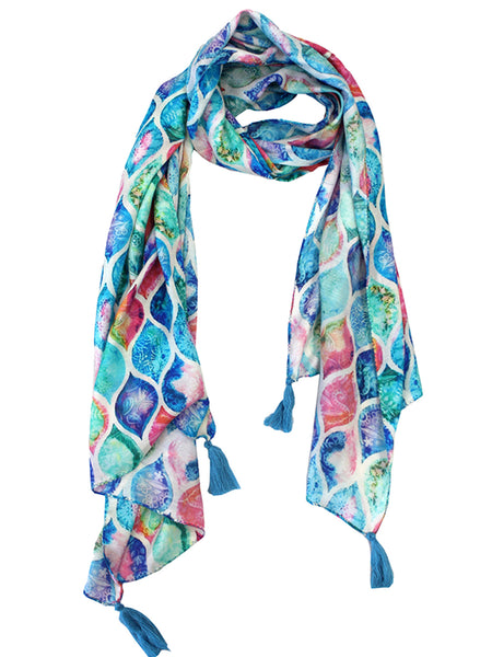 Classy Multicolor Printed Muslin Designer Scarves/Stoles for Women SC50