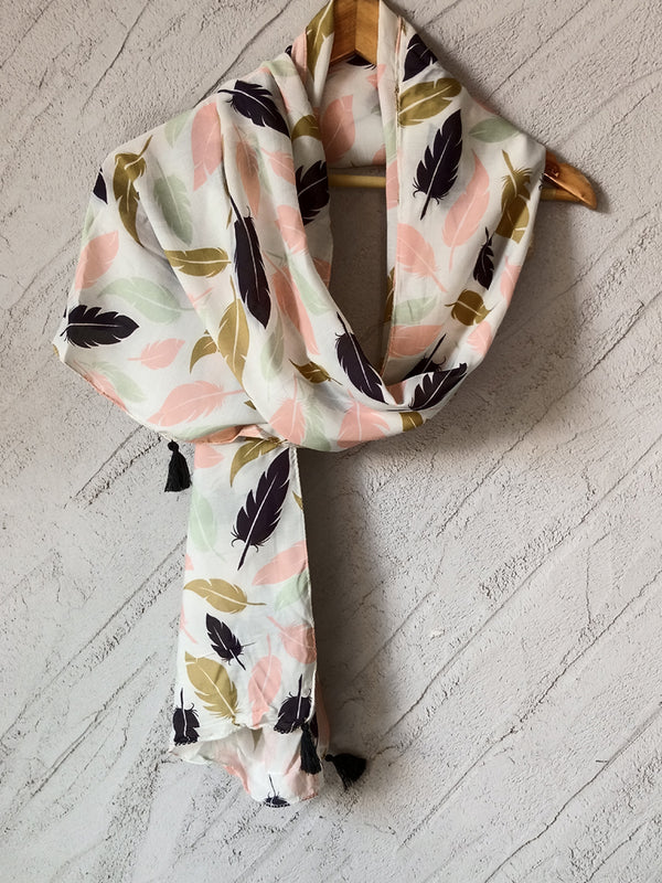 Dazzling Multicolor Printed Muslin Regular Wear Scarves/Stoles for Women SC51