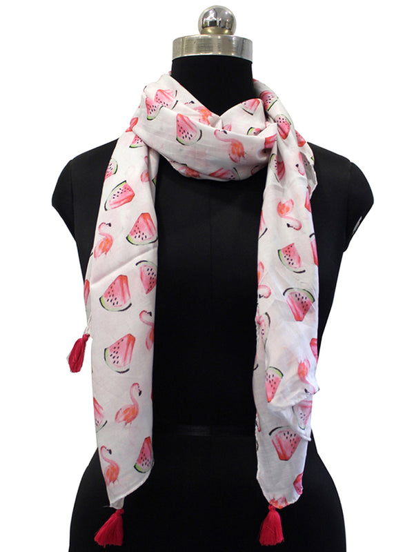 Beautiful Multicolor Printed Muslin Everyday Scarves/Stoles for Women SC59