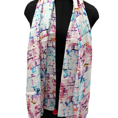 Classy Multicolor Printed Muslin Casual Scarves/Stoles for Women SC61