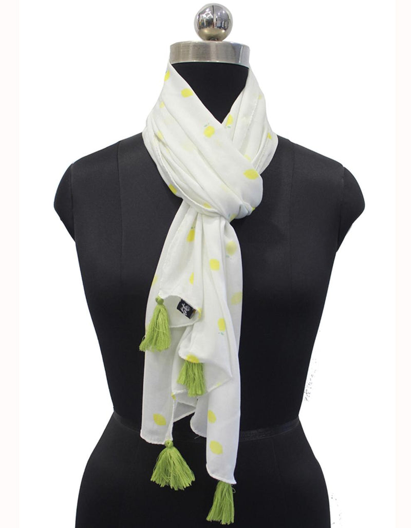 Dazzling White Printed Muslin Everyday Stylish Scarves/Stoles for Women SC62