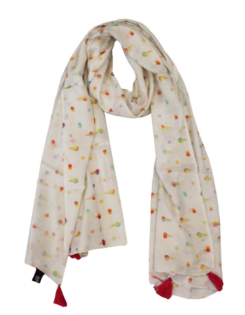 Stunning white Printed Muslin Everyday Stylish Scarves/Stoles for Women SC69