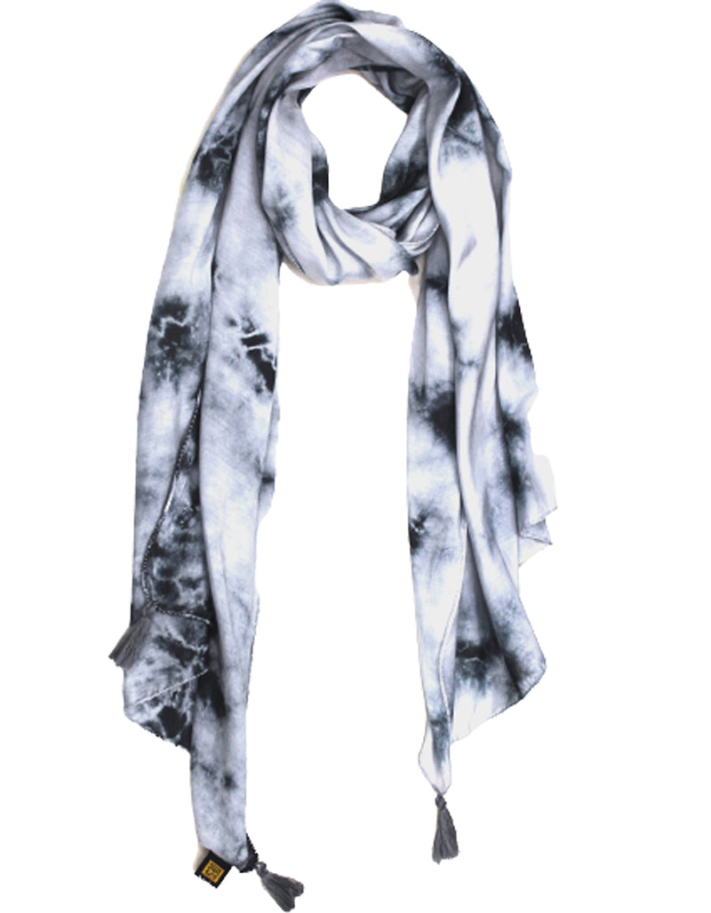 Beautiful Grey Tie Dye Muslin Everyday Scarves/Stoles for Women SC93