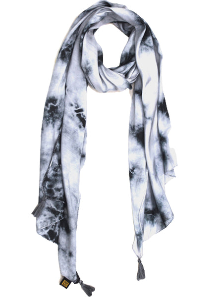 Beautiful Grey Tie Dye Muslin Everyday Scarves/Stoles for Women SC93
