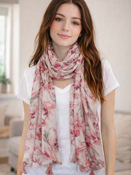 Splendid Black Printed Muslin Regular Wear Scarves/Stoles for Women SC12