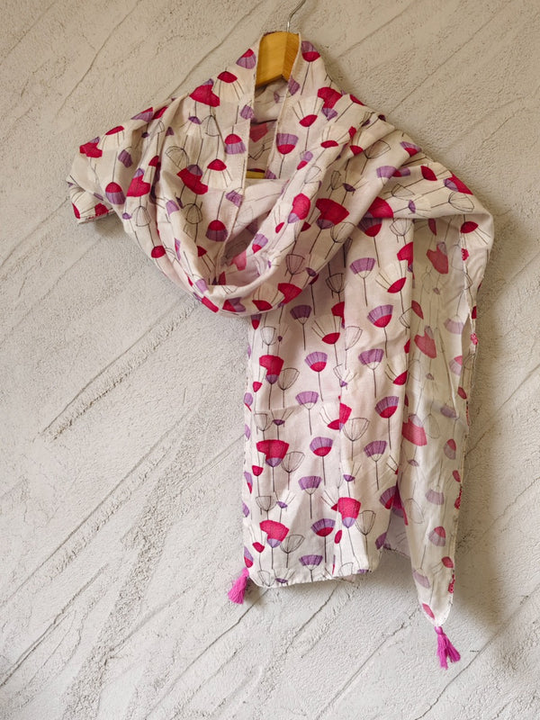 Appealing Multicolor Printed Muslin Designer Scarves/Stoles for Women SC5