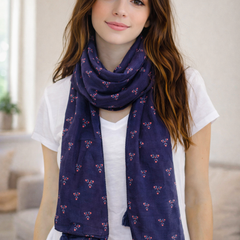 Dazzling Multicolor Printed Muslin Regular Wear Scarves/Stoles for Women SC45