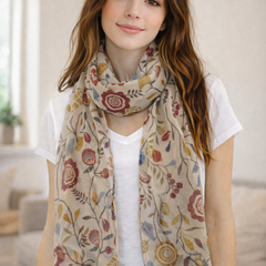 Elegant Multicolor Printed Tabby silk Everyday Stylish Scarves/Stoles for Women SC17