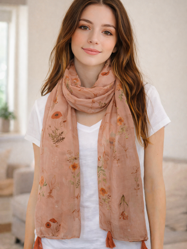Pretty Blue  Printed Tabby silk Everyday Stylish Scarves/Stoles for Women SC23