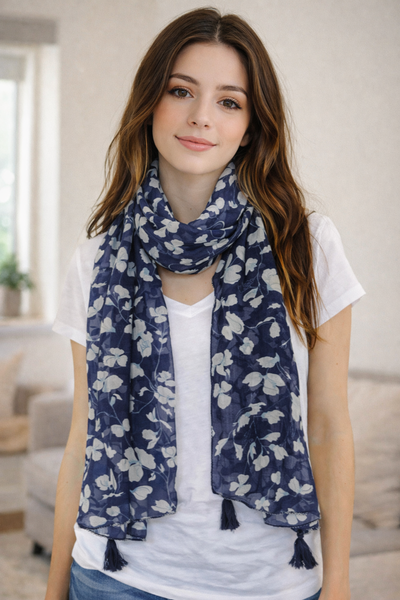 Stunning Multicolor Printed Tabby silk Designer Scarves/Stoles for Women SC24